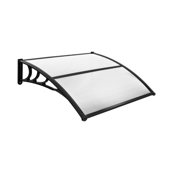 Aliuminio ir polikarbonato durų ir langų markizė 102x99 cm (Pilka)