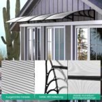 Apsauginis prieangdžio stogelis 199 x 99 cm (Pilka)