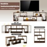 Modulinis TV staliukas su 6 skyriais prailginamas iki 180 cm (Ruda)