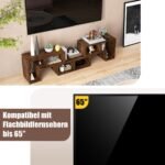 Modulinis TV staliukas su 6 skyriais prailginamas iki 180 cm (Ruda)