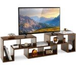 Modulinis TV staliukas su 6 skyriais prailginamas iki 180 cm (Ruda)