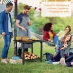 Lauko krosnis su stovu (Juoda)