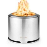 Nešiojama nerūdijančio plieno laužavietė (Sidabrinė)