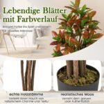 Dirbtinė spalvingalapė krotonų palmės formos medis 150cm (Raudona ir žalia)