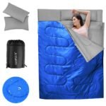 Dvigulis miegmaišis su dviem pagalvėmis (Mėlyna)