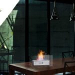 Pastatomas bioetanolo židinys su 1 5 L degikliu (Sidabrinė)