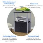 TV staliukas su 2 atviromis lentynomis 60x29 5x75 cm (Juoda)