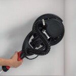 Elektrinis sienų ir lubų šlifuoklis su LED apšvietimu ir dulkių siurbimo sistema (Juoda)