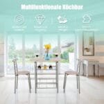 Valgomojo komplektas su dviem kėdėmis (Pilka)