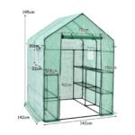 Nešiojamas šiltnamis su aštuoniomis lentynomis (Žalia)