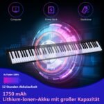 Skaitmeninis pianinas 88 klavišais ir nešiojimo dėklu (Juoda)