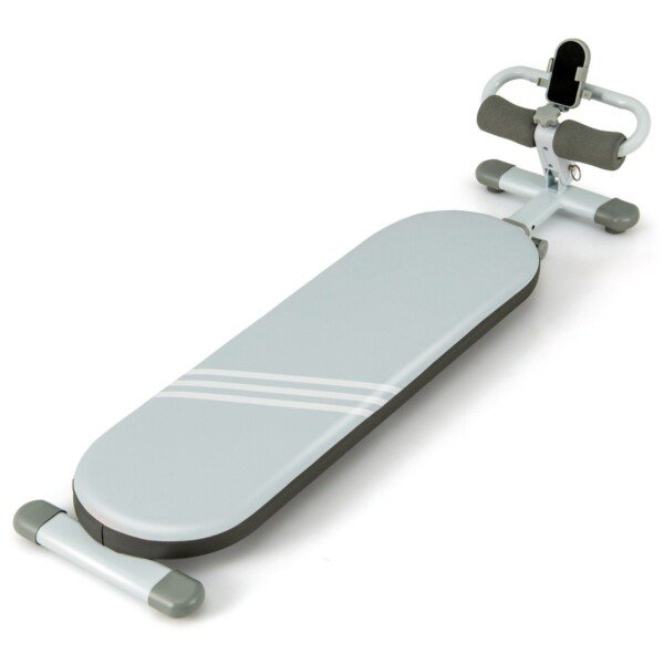 Reguliuojamas sulankstomas treniruočių suoliukas su telefono laikikliu (Mėlyna)