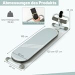 Reguliuojamas sulankstomas treniruočių suoliukas su telefono laikikliu (Mėlyna)