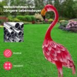 Dvi rožinės sodo skulptūros su flamingais (Rožinė)
