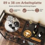 Pastatomas vyno laikiklis su darbinio paviršiaus lentyna (Ruda)