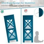 Konsolinis staliukas su stalčiumi ir lentyna (Mėlyna)