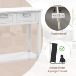 Konsolinis staliukas su stalčiais (Balta)