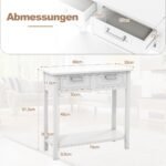 Konsolinis staliukas su stalčiais (Balta)