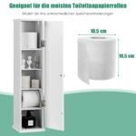 Kompaktiška 3 lentynų vonios spintelė (Balta)