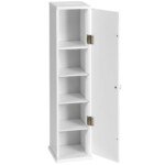 Kompaktiška 3 lentynų vonios spintelė (Balta)