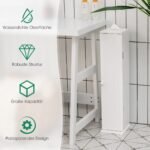 Kompaktiška 3 lentynų vonios spintelė (Balta)