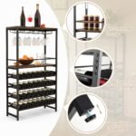 Pastatomas vyno stovas 32 buteliams ir 16 taurių laikikliais (Rudi)