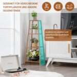 4 pakopų bambukinis gėlių stovas 37 x 34 x 99 cm (Ruda)