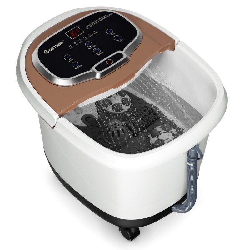 Elektrinis pėdų masažuoklis su voleliais (Ruda)