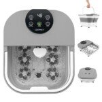 Sulankstoma pėdų vonelė su masažu ir šildymu (Pilka)