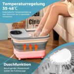 Sulankstoma pėdų vonelė su masažu ir šildymu (Pilka)