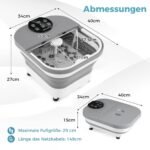 Sulankstoma pėdų vonelė su masažu ir šildymu (Pilka)