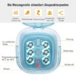 Sulankstomas elektrinis pėdų masažuoklis su nuotolinio valdymo pulteliu (Mėlyna)