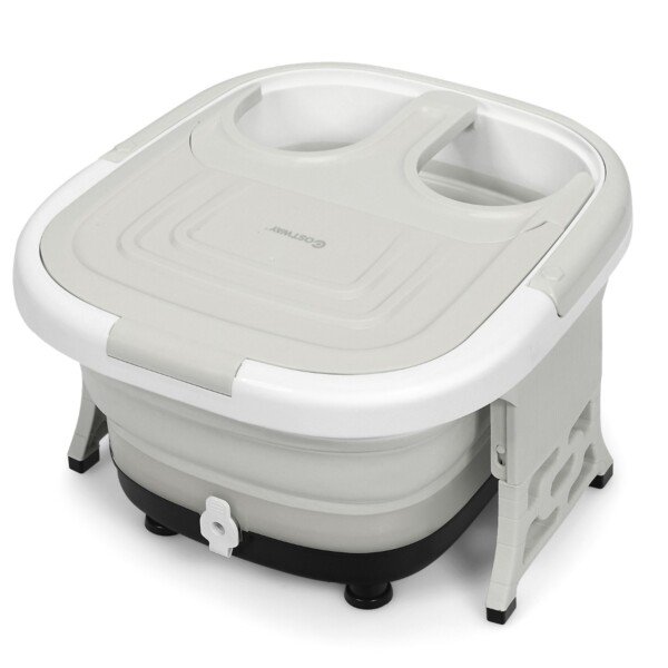 Elektrinė sulankstoma masažinė pėdų vonelė su šildymu (Pilka)