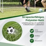 Futbolo vartai su tinkleliu ir tvirtu rėmu 215 x 152 x 76 cm (Balta)