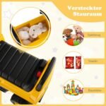 Vaikiškas ekskavatoriaus-trauktuvų žaislas su vairalazde (Geltona)
