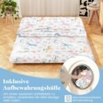 Daugiafunkcis futono čiužinys su užvalkalu ir nešiojimo krepšiu (Spalvotas)