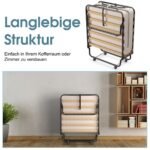 Svečių lova su ratukais ir "Memory Foam" čiužiniu (Smėlio)