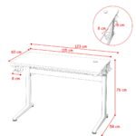 Žaidimų stalas su puodelių ir ausinių laikikliais (Juoda)