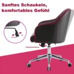 Ergonomiška biuro kėdė reguliuojama aukščio ir atlošo (Raudona)