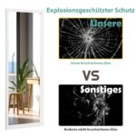 Pilno kūno veidrodis su pakabinimo kabliukais (Balta)