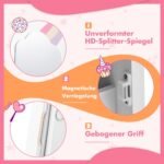 Vaikiška veidrodinė juvelyrikos spintelė su viso ūgio veidrodžiu (Balta)