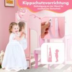 Kompaktiška 2-in-1 papuošalų spintelė su pilno dydžio veidrodžiu (Rožinė)