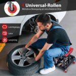 Mobilus serviso suoliukas su padėklu įrankiams 150 kg apkrova (Raudona ir juoda)