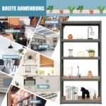 5 pakopų metalinis sandėliavimui skirtas stovas (Pilka)