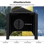 Laikymo namelis su metaliniu rėmu 160 x 218 x 164 cm (Tamsiai pilka)