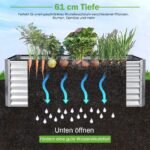 Stačiakampis metalinis lysvės paaukštinimas daržui (Sidabrinė)