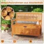 Sodo suoliukas su daiktadėže 2 vietų 360 kg (Natūrali)