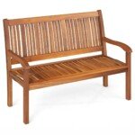 Medinis 2-3 vietų sodo suoliukas iki 320 kg apkrovos (Medžio)