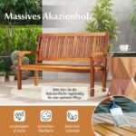 Medinis 2-3 vietų sodo suoliukas iki 320 kg apkrovos (Medžio)