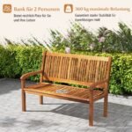 Medinis 2-3 vietų sodo suoliukas iki 320 kg apkrovos (Medžio)